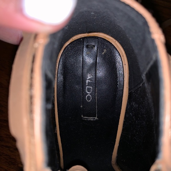 Aldo nude/tan strappy heels size 7 - Picture 4 of 4
